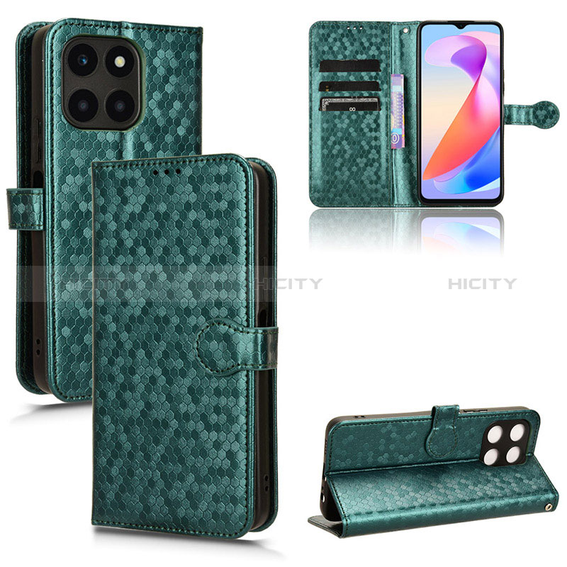 Funda de Cuero Cartera con Soporte Carcasa C04X para Huawei Honor X6a