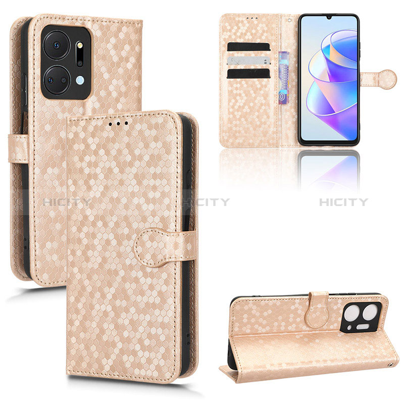 Funda de Cuero Cartera con Soporte Carcasa C04X para Huawei Honor X7a