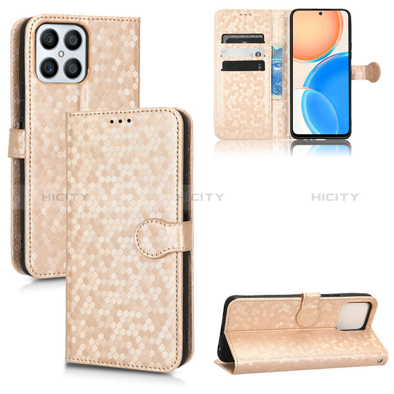 Funda de Cuero Cartera con Soporte Carcasa C04X para Huawei Honor X8 4G