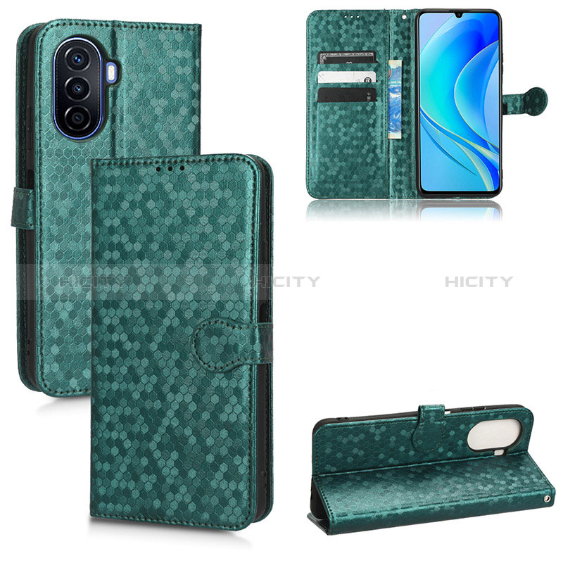 Funda de Cuero Cartera con Soporte Carcasa C04X para Huawei Nova Y70 Plus