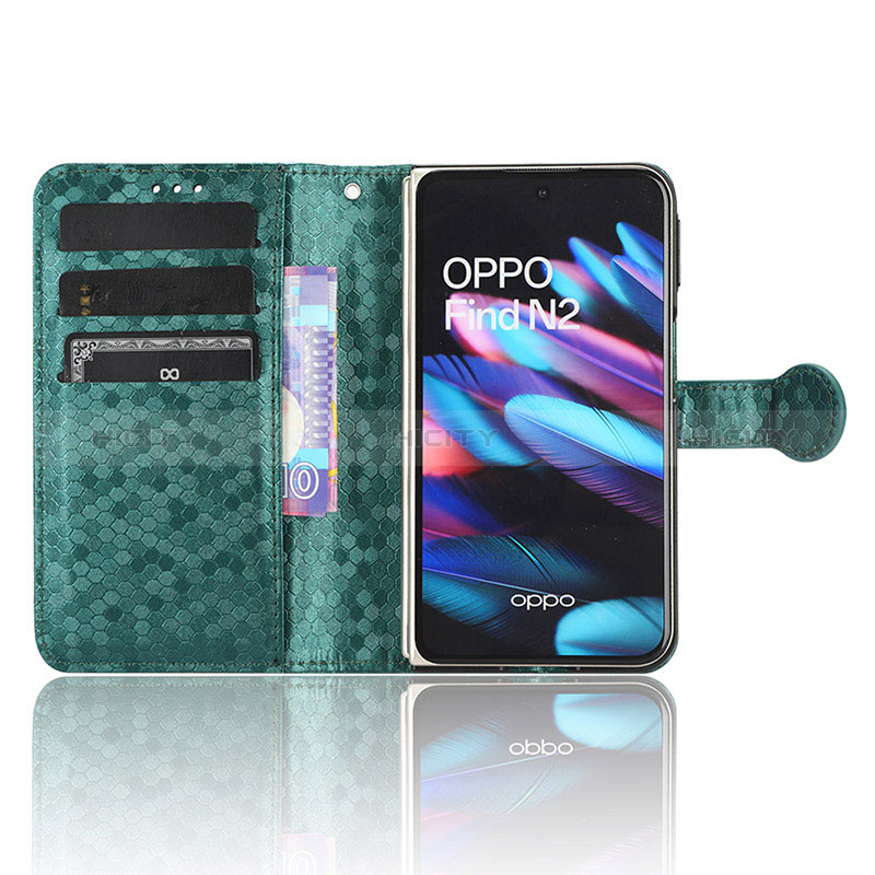 Funda de Cuero Cartera con Soporte Carcasa C04X para Oppo Find N2 5G