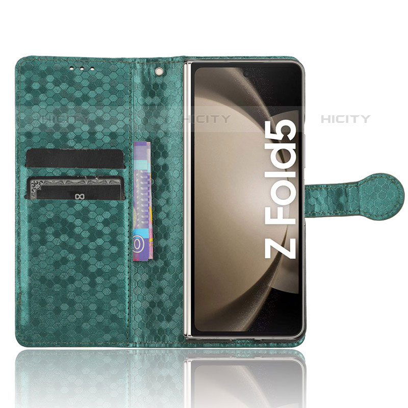 Funda de Cuero Cartera con Soporte Carcasa C04X para Samsung Galaxy Z Fold5 5G