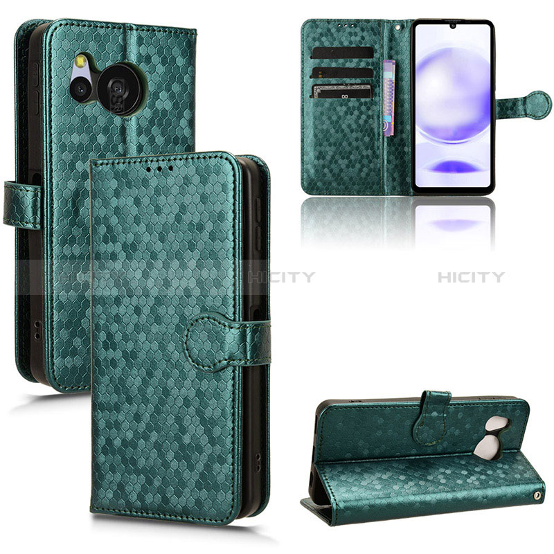 Funda de Cuero Cartera con Soporte Carcasa C04X para Sharp Aquos Sense8