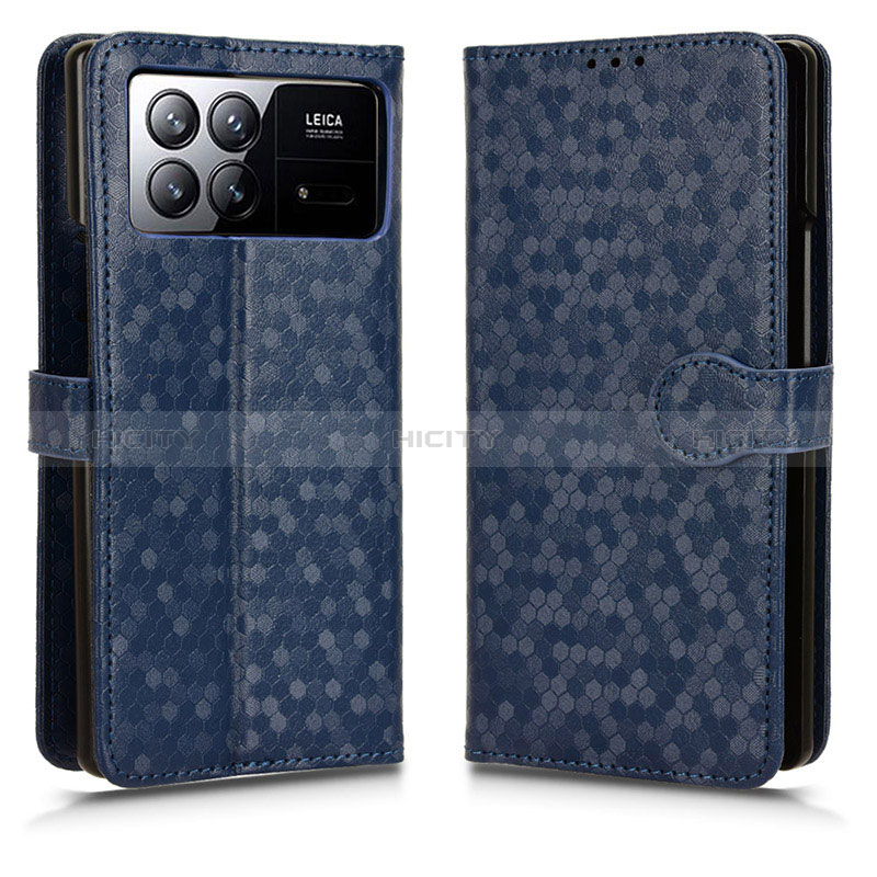 Funda de Cuero Cartera con Soporte Carcasa C04X para Xiaomi Mix Fold 3 5G Azul