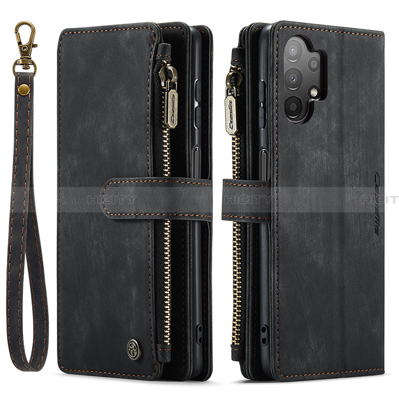 Funda de Cuero Cartera con Soporte Carcasa C05S para Samsung Galaxy A13 4G Negro