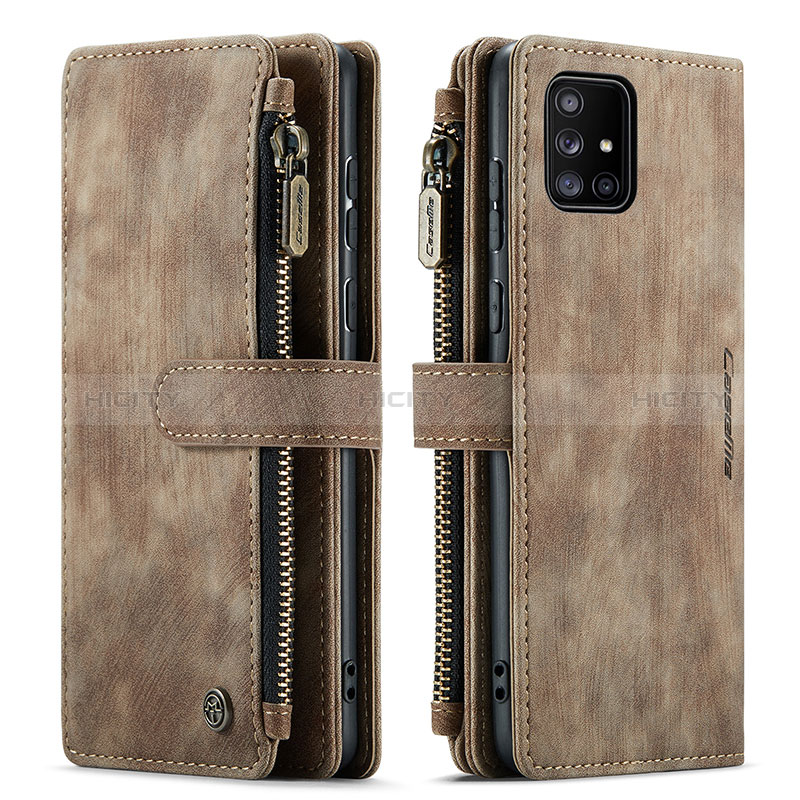 Funda de Cuero Cartera con Soporte Carcasa C05S para Samsung Galaxy A71 4G A715 Marron