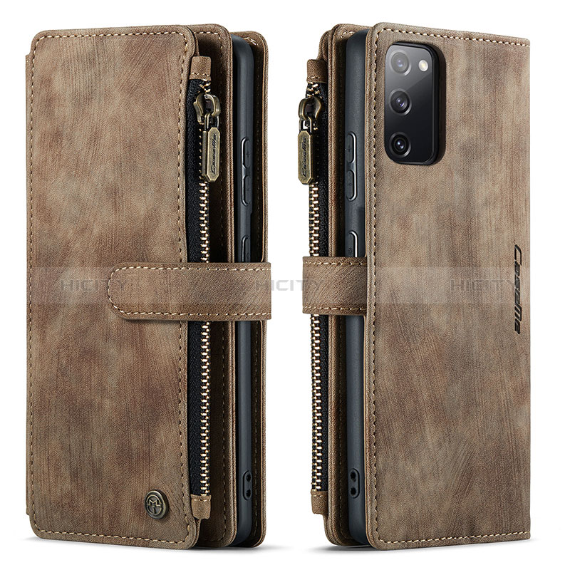 Funda de Cuero Cartera con Soporte Carcasa C05S para Samsung Galaxy S20 FE 5G Marron