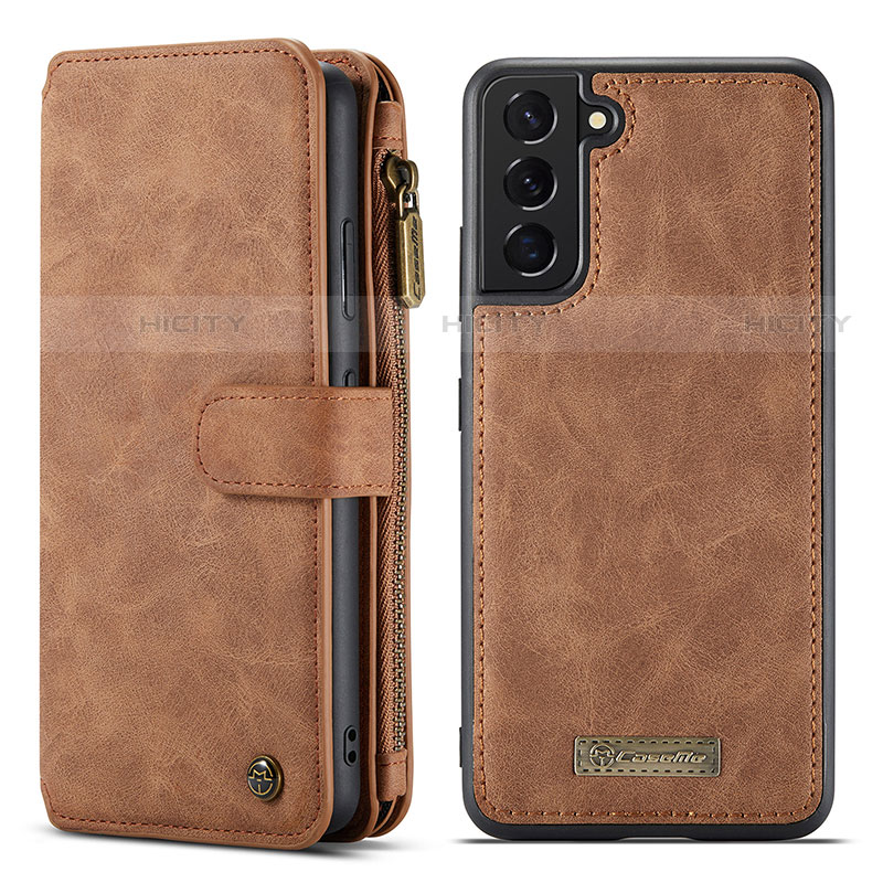 Funda de Cuero Cartera con Soporte Carcasa C05S para Samsung Galaxy S21 Plus 5G Marron