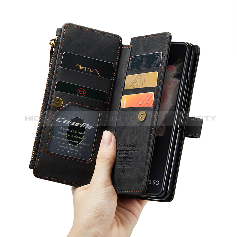 Funda de Cuero Cartera con Soporte Carcasa C05S para Samsung Galaxy Z Fold3 5G