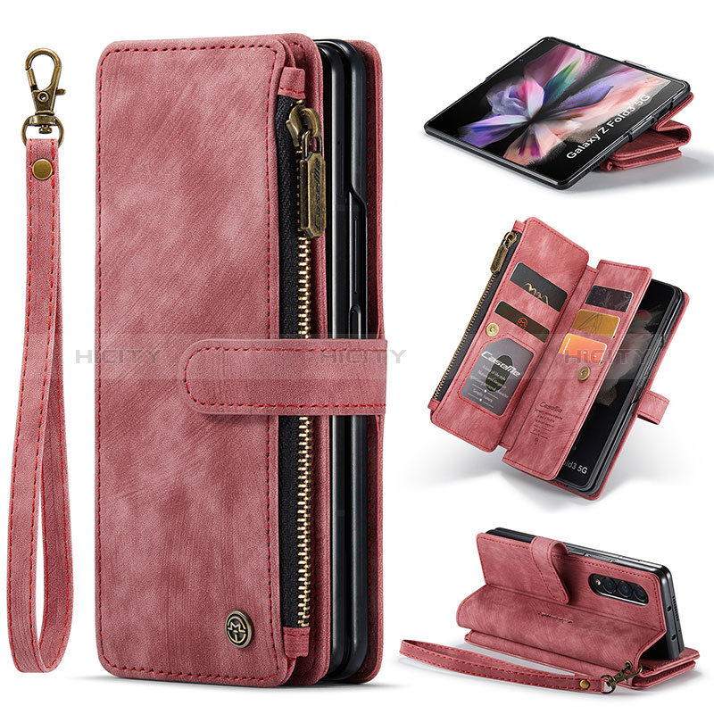 Funda de Cuero Cartera con Soporte Carcasa C05S para Samsung Galaxy Z Fold3 5G