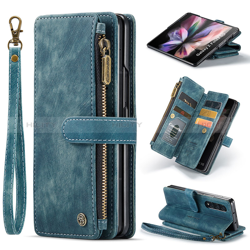 Funda de Cuero Cartera con Soporte Carcasa C05S para Samsung Galaxy Z Fold3 5G