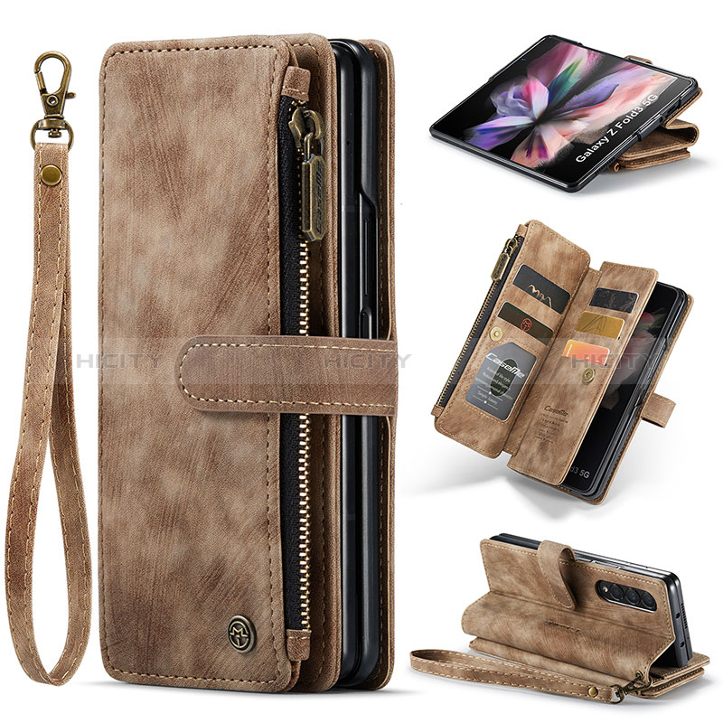 Funda de Cuero Cartera con Soporte Carcasa C05S para Samsung Galaxy Z Fold3 5G