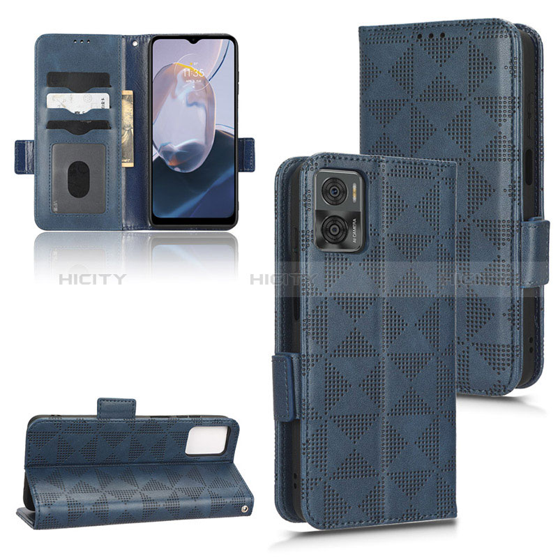 Funda de Cuero Cartera con Soporte Carcasa C05X para Motorola Moto E22i