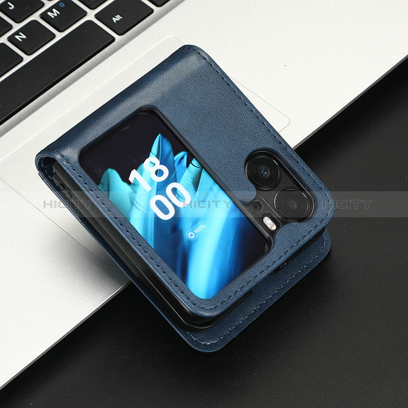 Funda de Cuero Cartera con Soporte Carcasa C05X para Oppo Find N2 Flip 5G