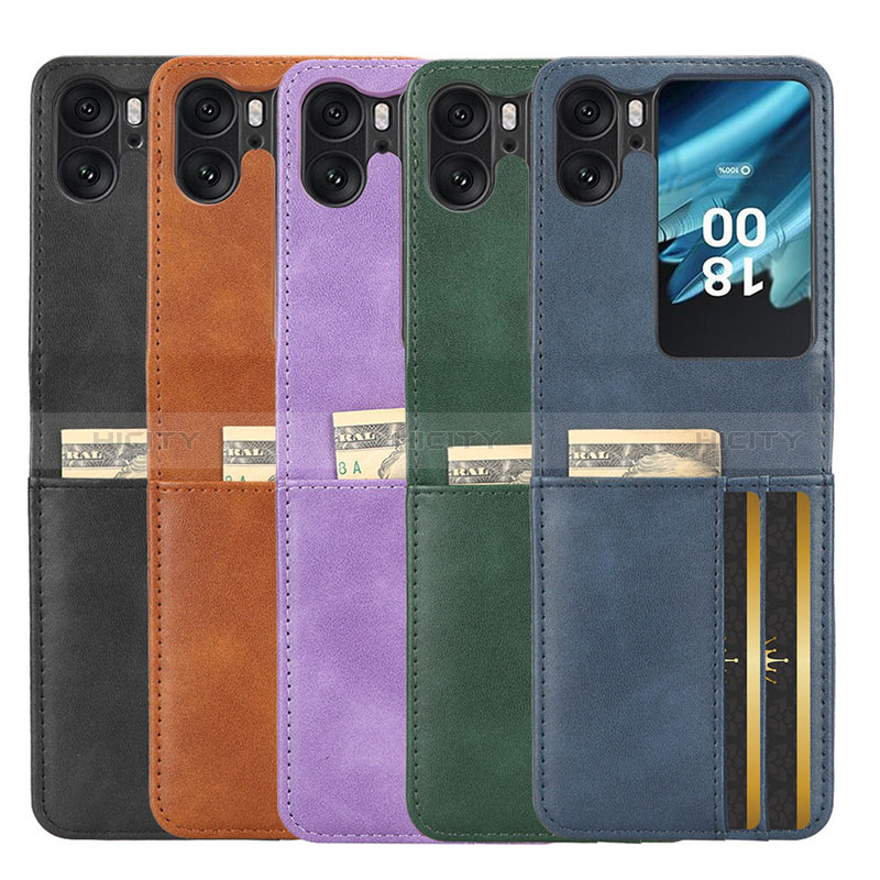 Funda de Cuero Cartera con Soporte Carcasa C05X para Oppo Find N2 Flip 5G