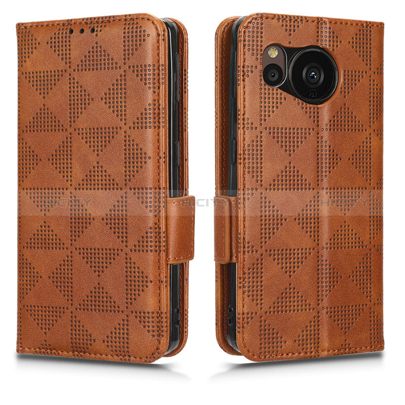 Funda de Cuero Cartera con Soporte Carcasa C05X para Sharp Aquos Sense7 Plus