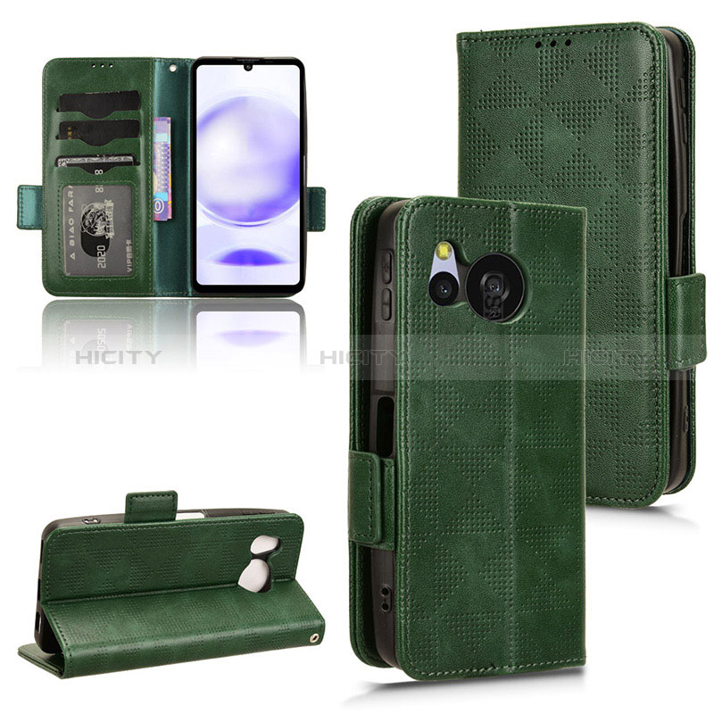 Funda de Cuero Cartera con Soporte Carcasa C05X para Sharp Aquos Sense8