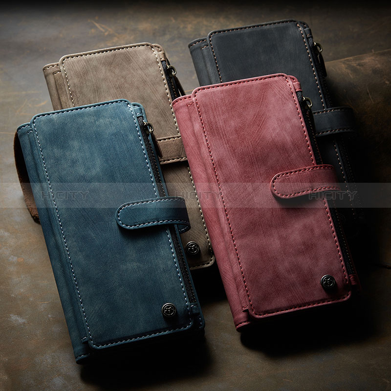 Funda de Cuero Cartera con Soporte Carcasa C06S para Samsung Galaxy M12