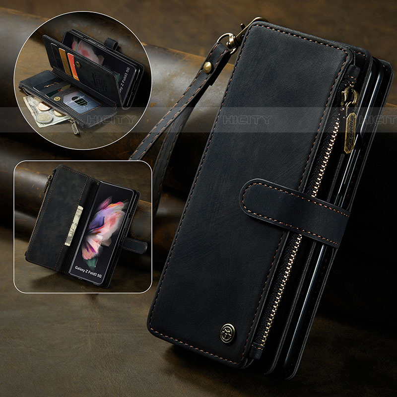 Funda de Cuero Cartera con Soporte Carcasa C06S para Samsung Galaxy Z Fold4 5G