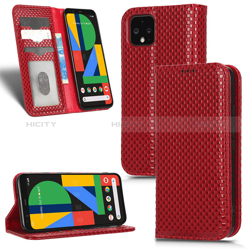 Funda de Cuero Cartera con Soporte Carcasa C06X para Google Pixel 4