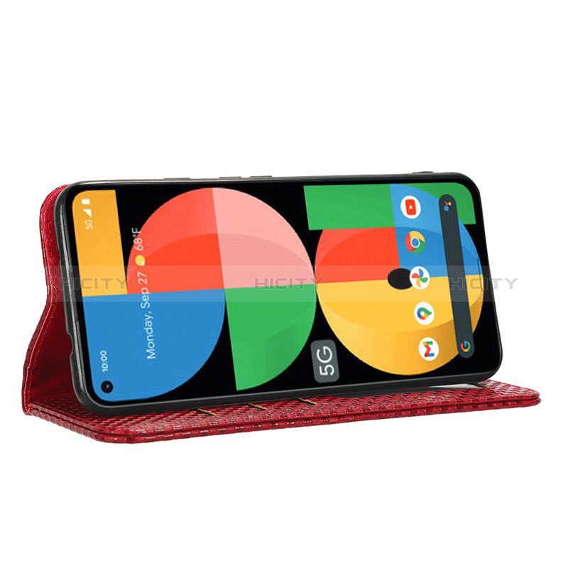 Funda de Cuero Cartera con Soporte Carcasa C06X para Google Pixel 5a 5G