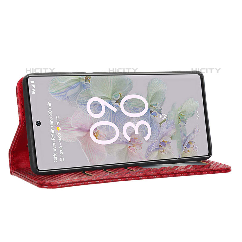 Funda de Cuero Cartera con Soporte Carcasa C06X para Google Pixel 6a 5G