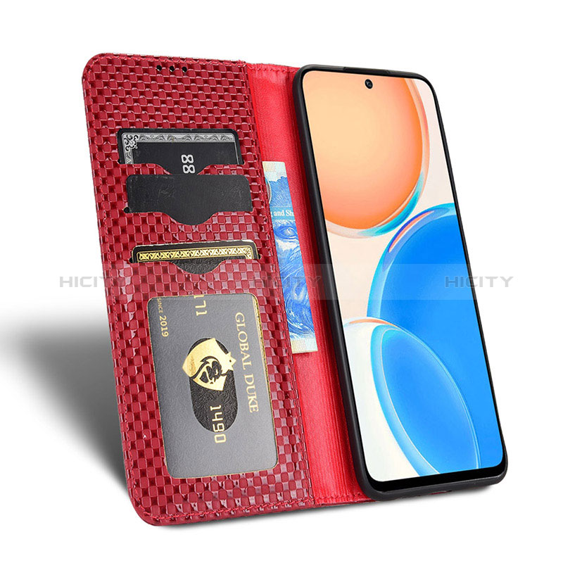 Funda de Cuero Cartera con Soporte Carcasa C06X para Huawei Honor X8 4G