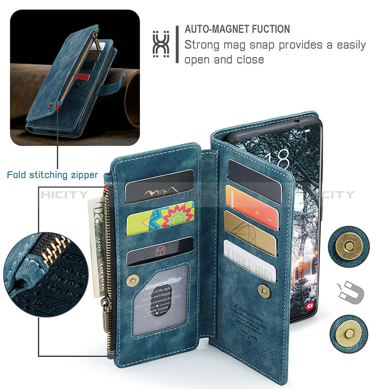 Funda de Cuero Cartera con Soporte Carcasa C07S para Samsung Galaxy S24 Plus 5G