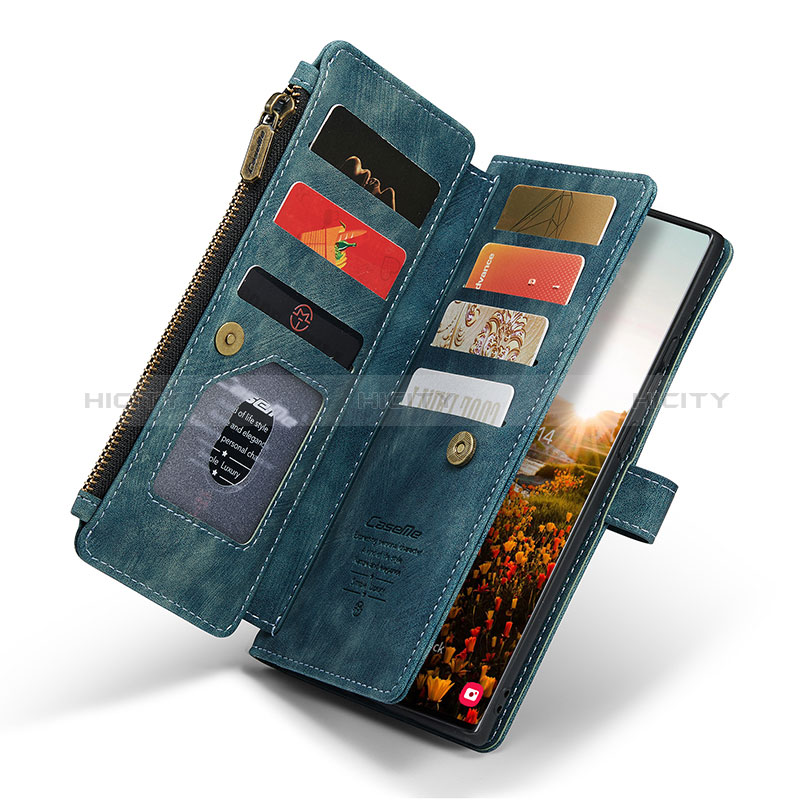 Funda de Cuero Cartera con Soporte Carcasa C07S para Samsung Galaxy S24 Ultra 5G