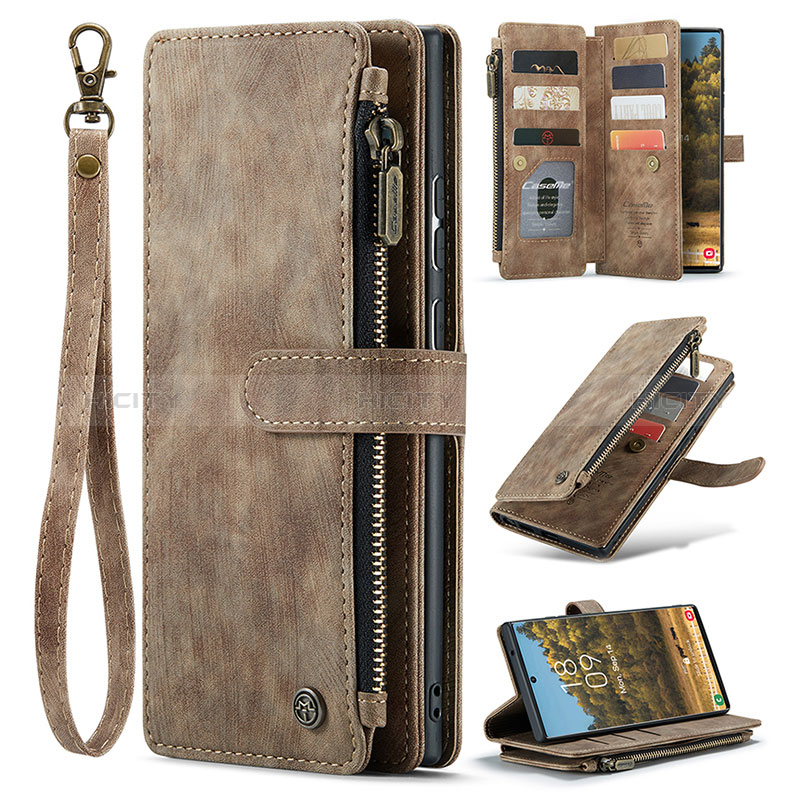 Funda de Cuero Cartera con Soporte Carcasa C07S para Samsung Galaxy S24 Ultra 5G