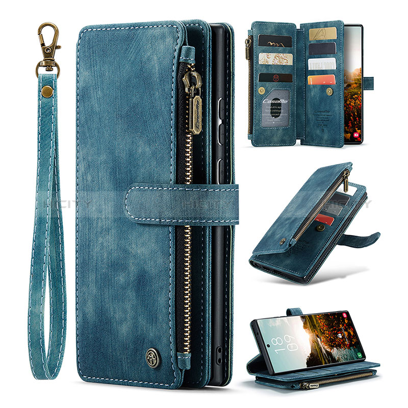 Funda de Cuero Cartera con Soporte Carcasa C07S para Samsung Galaxy S24 Ultra 5G