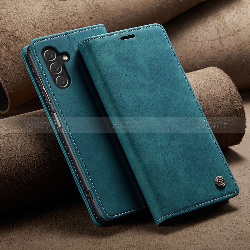 Funda de Cuero Cartera con Soporte Carcasa C09S para Samsung Galaxy A04s Azul