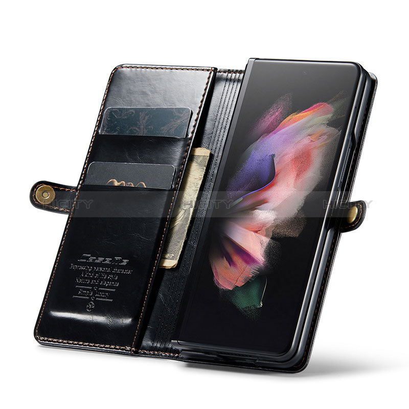 Funda de Cuero Cartera con Soporte Carcasa CS2 para Samsung Galaxy Z Fold3 5G