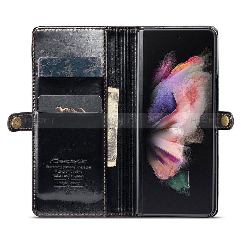 Funda de Cuero Cartera con Soporte Carcasa CS2 para Samsung Galaxy Z Fold3 5G