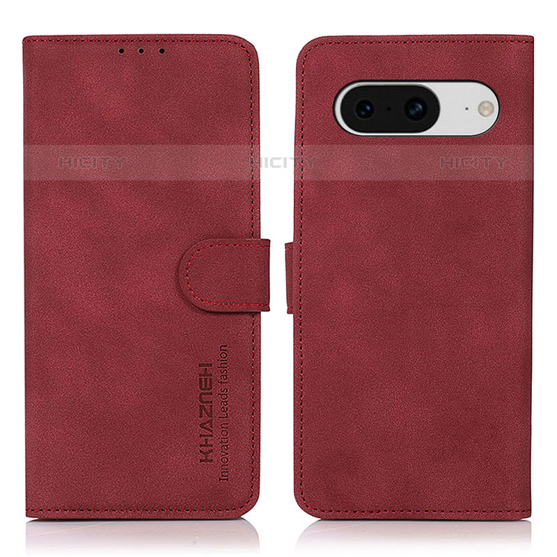 Funda de Cuero Cartera con Soporte Carcasa D01Y para Google Pixel 8 5G Rojo