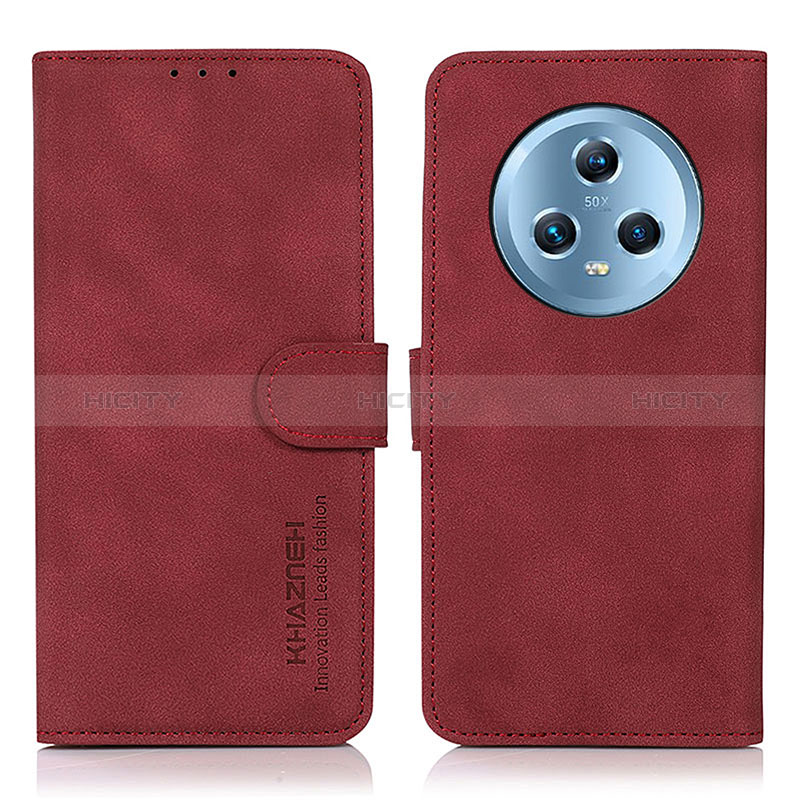 Funda de Cuero Cartera con Soporte Carcasa D01Y para Huawei Honor Magic5 5G Rojo