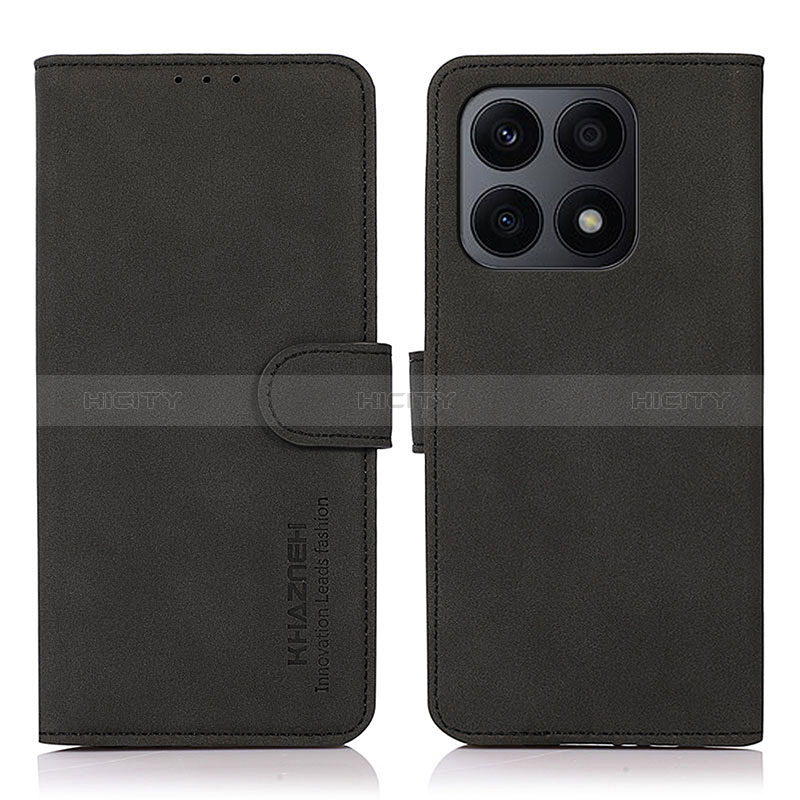 Funda de Cuero Cartera con Soporte Carcasa D01Y para Huawei Honor X8a 4G Negro