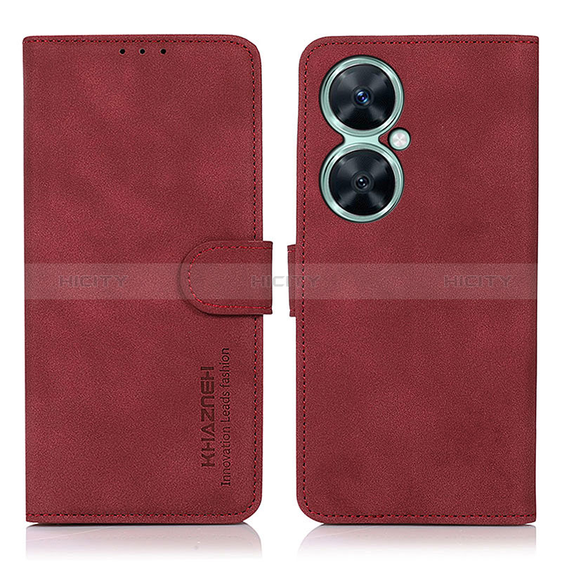 Funda de Cuero Cartera con Soporte Carcasa D01Y para Huawei Nova 11i Rojo