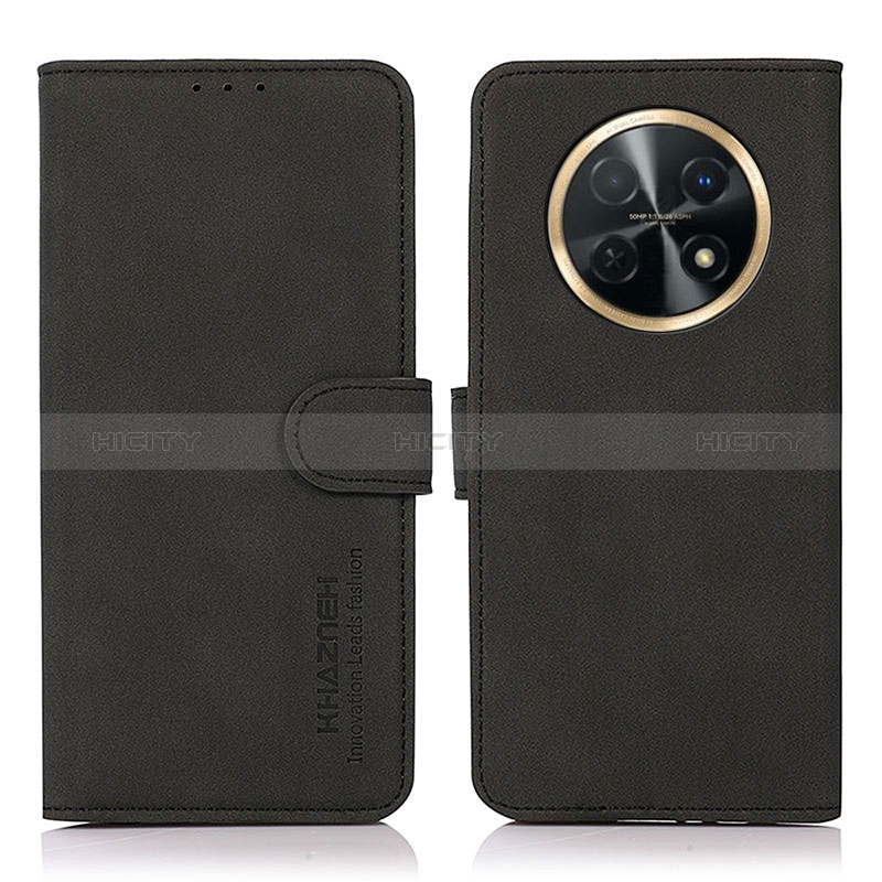 Funda de Cuero Cartera con Soporte Carcasa D01Y para Huawei Nova Y91 Negro