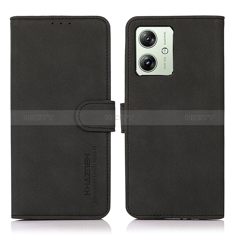 Funda de Cuero Cartera con Soporte Carcasa D01Y para Motorola Moto G54 5G Negro