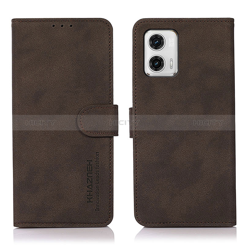 Funda de Cuero Cartera con Soporte Carcasa D01Y para Motorola Moto G73 5G Marron