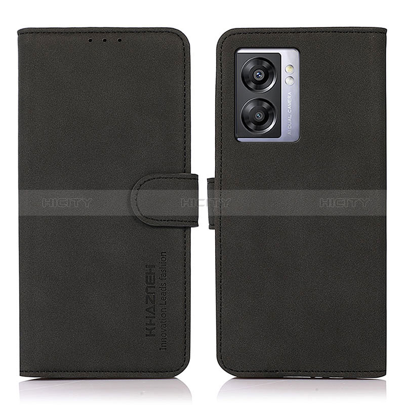 Funda de Cuero Cartera con Soporte Carcasa D01Y para Oppo A57 5G Negro