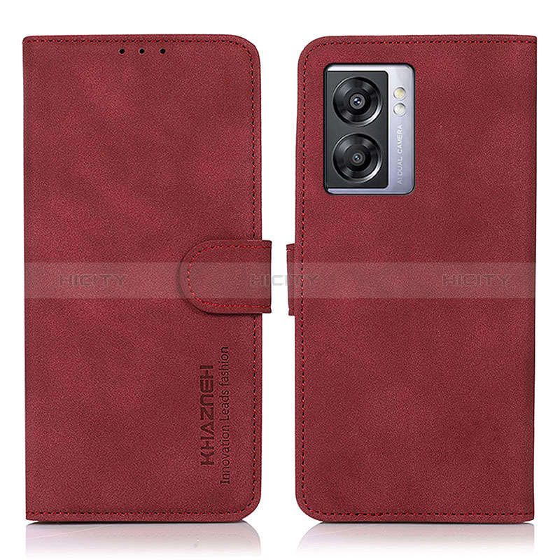 Funda de Cuero Cartera con Soporte Carcasa D01Y para Oppo K10 5G India Rojo