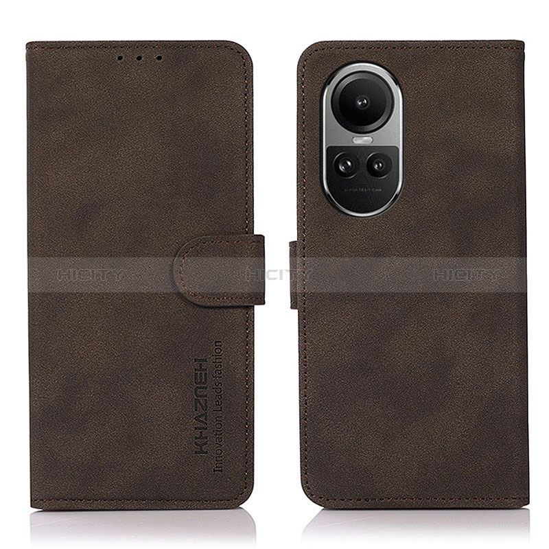 Funda de Cuero Cartera con Soporte Carcasa D01Y para Oppo Reno10 5G Marron