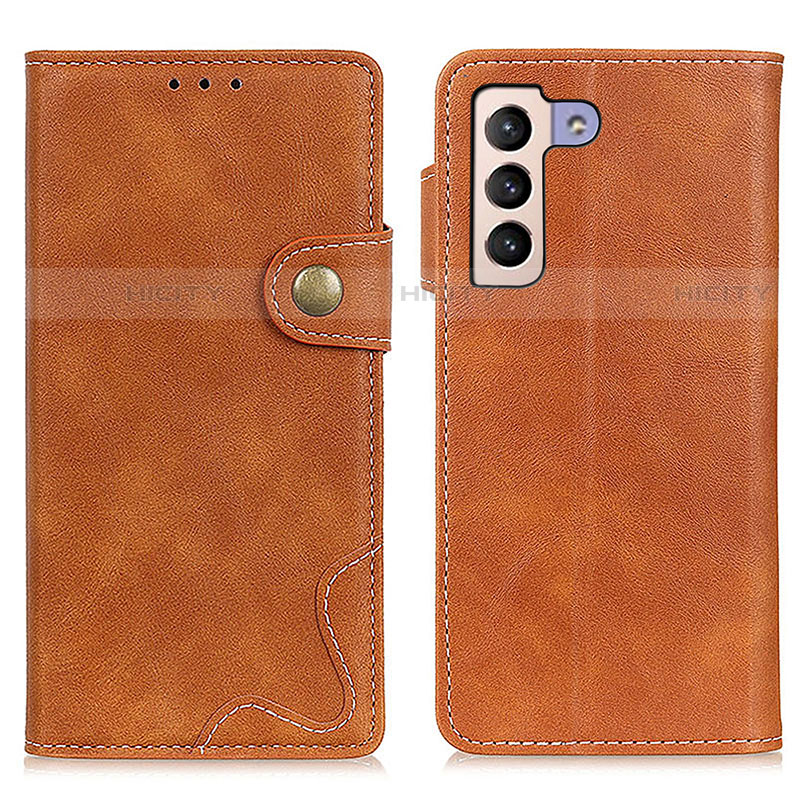 Funda de Cuero Cartera con Soporte Carcasa D01Y para Samsung Galaxy S21 FE 5G Marron