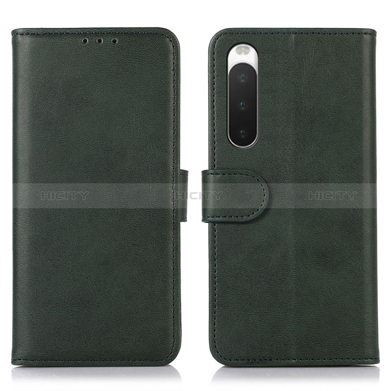 Funda de Cuero Cartera con Soporte Carcasa D01Y para Sony Xperia 10 IV SOG07 Verde