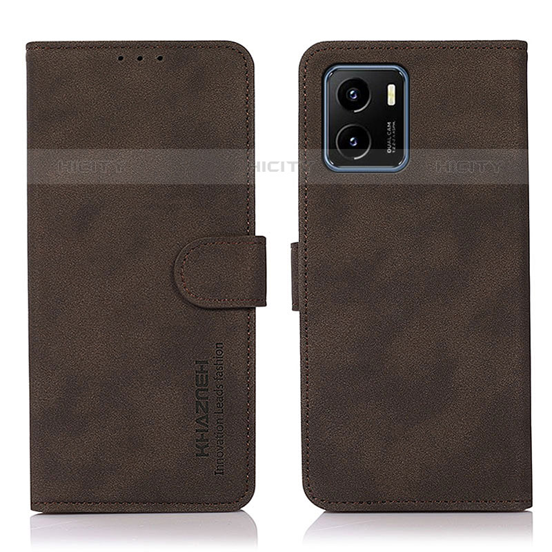 Funda de Cuero Cartera con Soporte Carcasa D01Y para Vivo iQOO U5x Marron