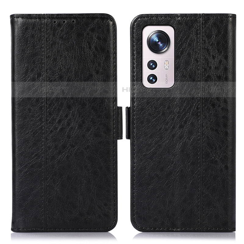 Funda de Cuero Cartera con Soporte Carcasa D01Y para Xiaomi Mi 12X 5G Negro