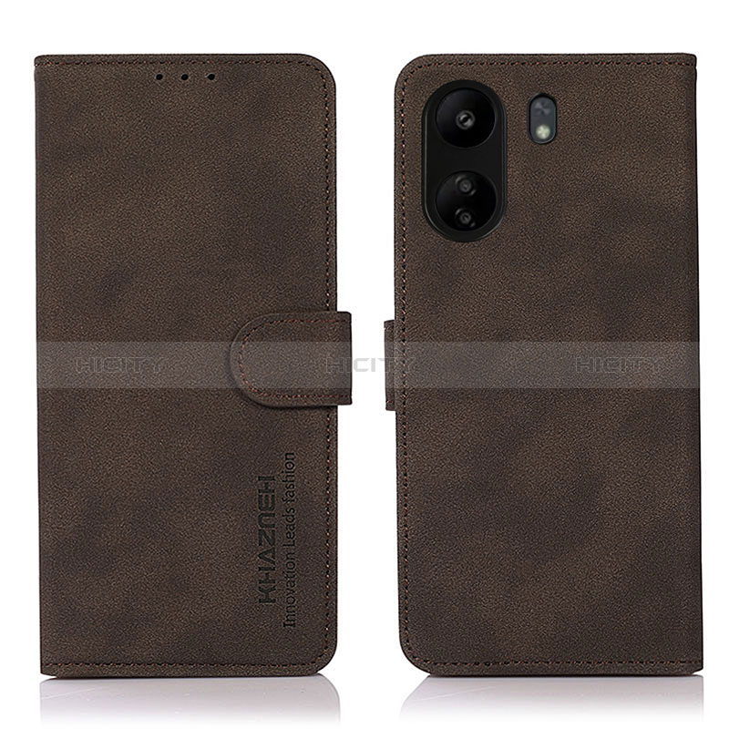 Funda de Cuero Cartera con Soporte Carcasa D01Y para Xiaomi Redmi 13C Marron