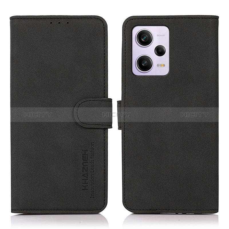 Funda de Cuero Cartera con Soporte Carcasa D01Y para Xiaomi Redmi Note 12 Pro 5G Negro